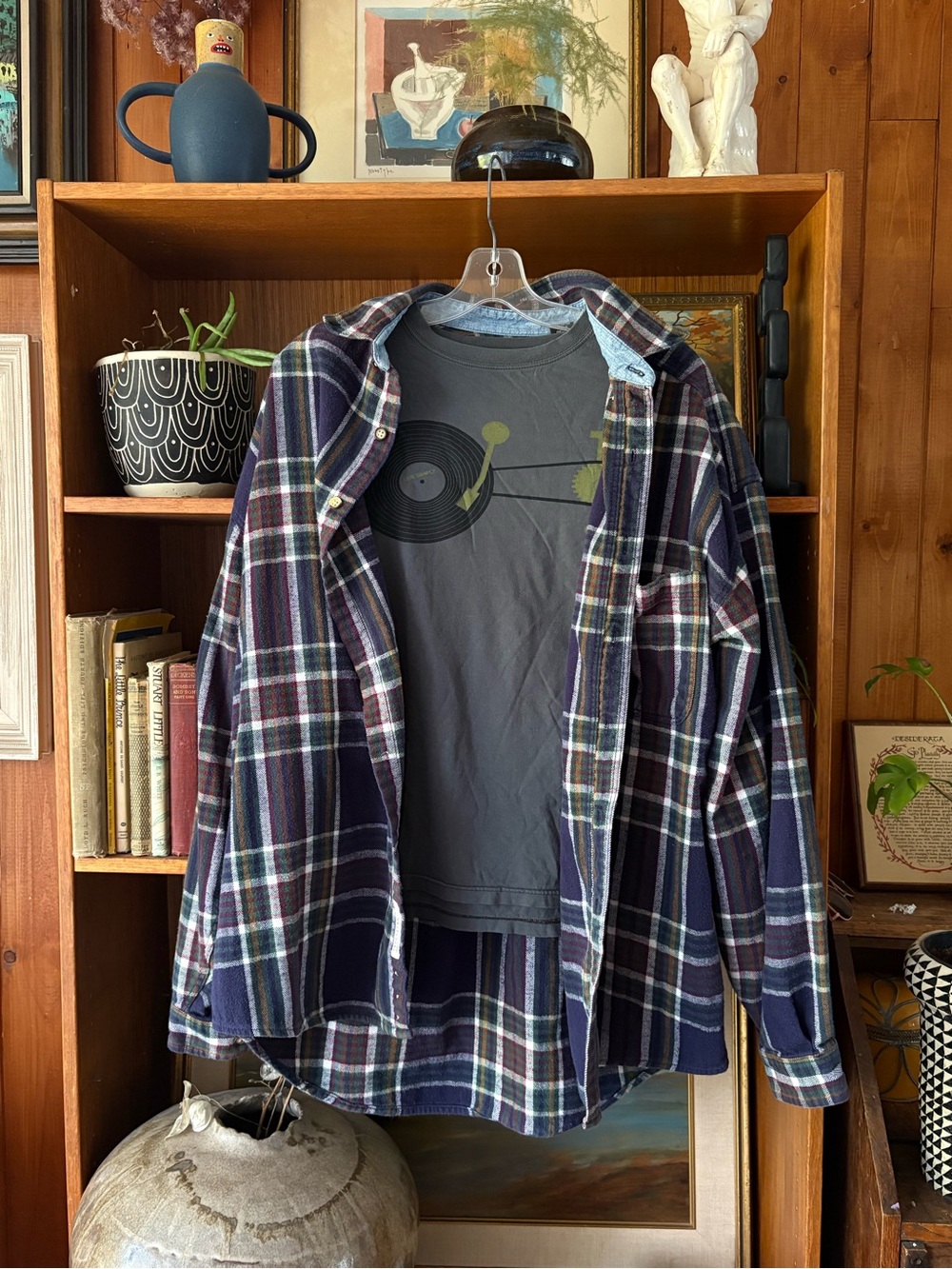 Vintage 90s Grunge Indie Sleeze Oversize Plaid XL - Picture 1 of 7